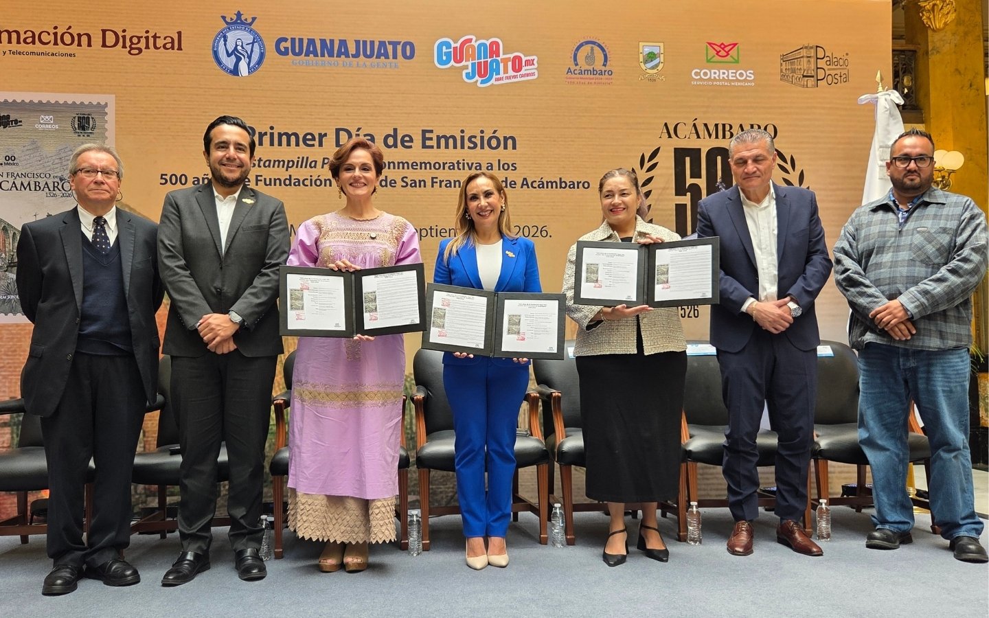 ACAMBARO ESTAMPILLA POSTAL 500 AÑOS